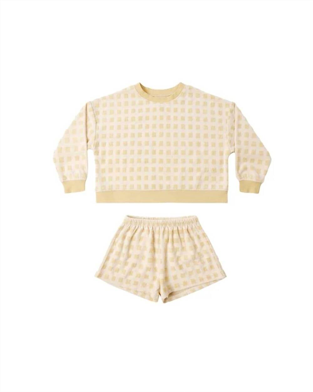 NEW RYLEE + CRU girls karli set in butterscotch grid